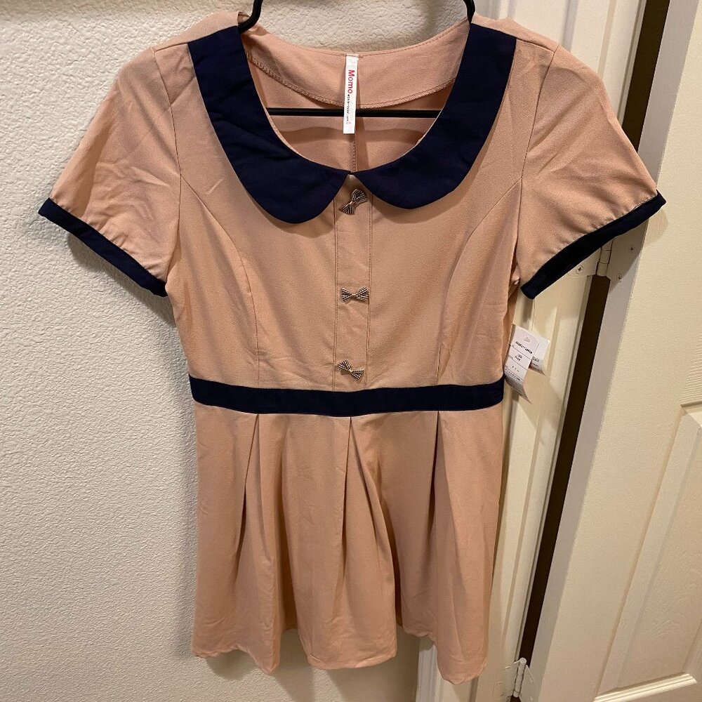 NWT Japanese Peter Pan Collared Mini Dress